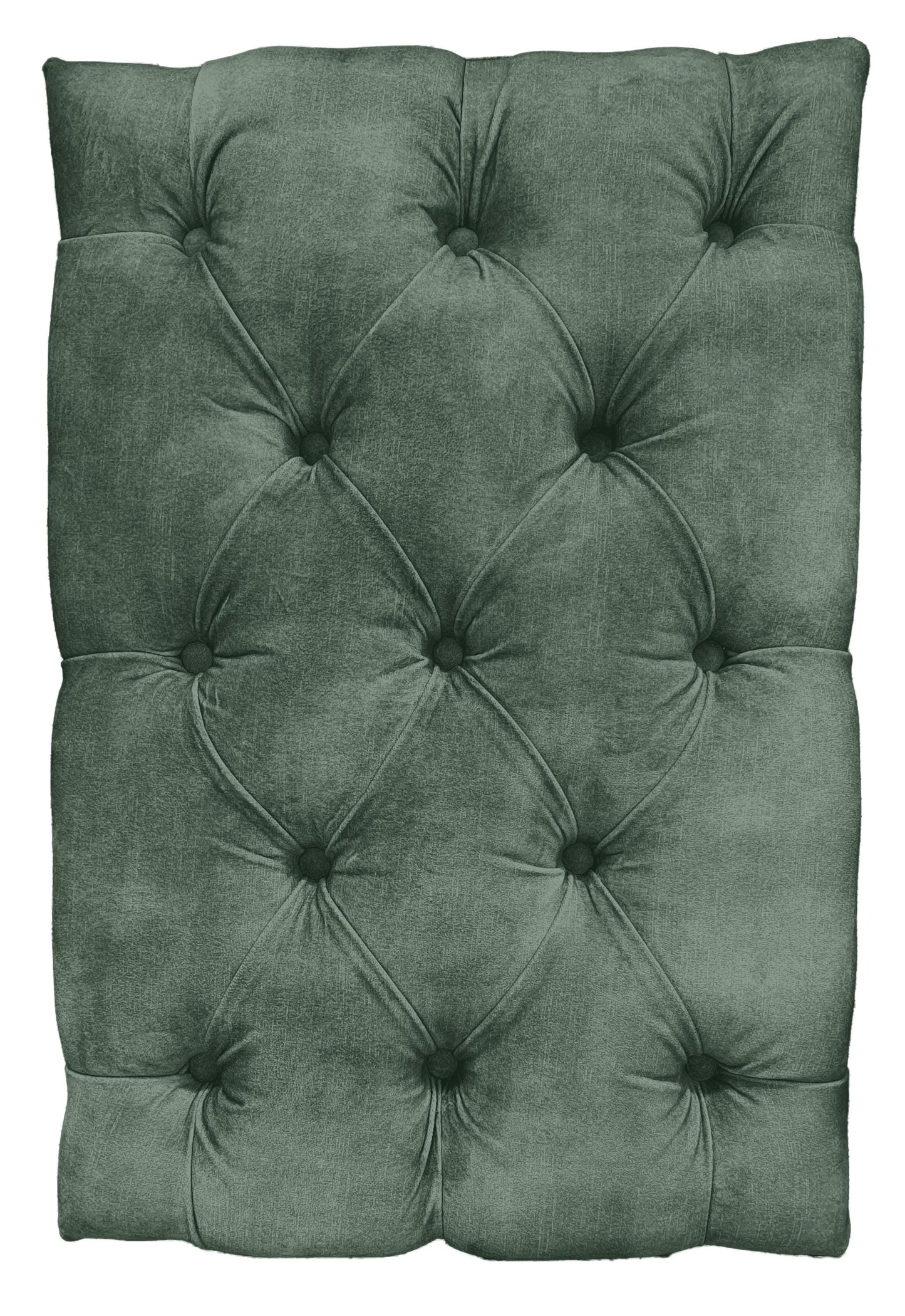 Chesterfield High Back Wing chair and stool - Presented In Luxury Emerald Velvet - The Kensington