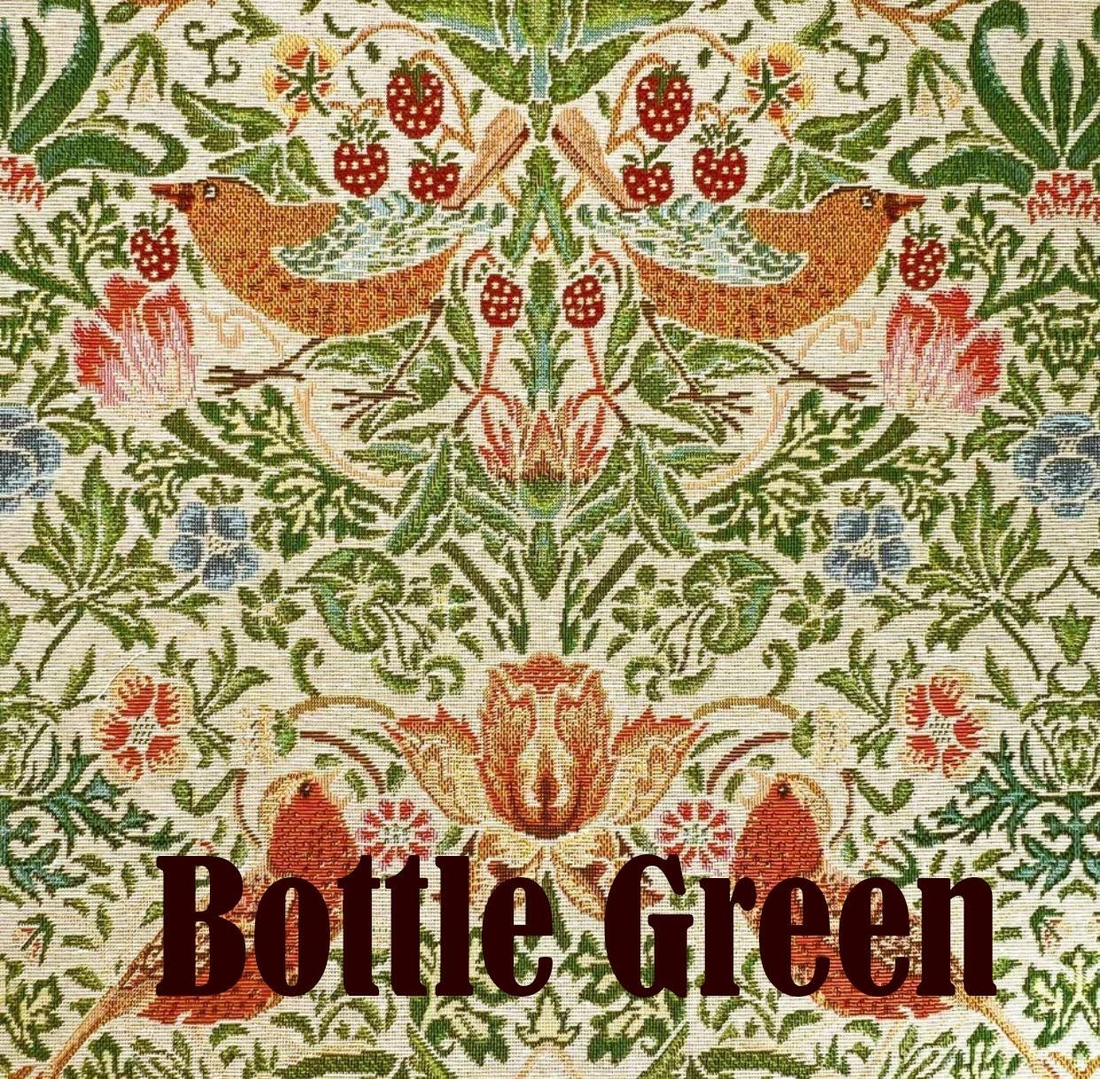 Classic Wingback Fireside Chair - Presented In Luxury William Morris Style Design "STRAWBERRY THIEF" Fabric