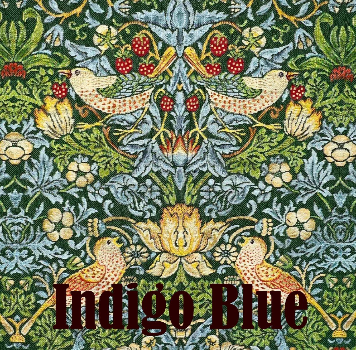 Classic Wingback Fireside Chair - Presented In Luxury William Morris Style Design "STRAWBERRY THIEF" Fabric