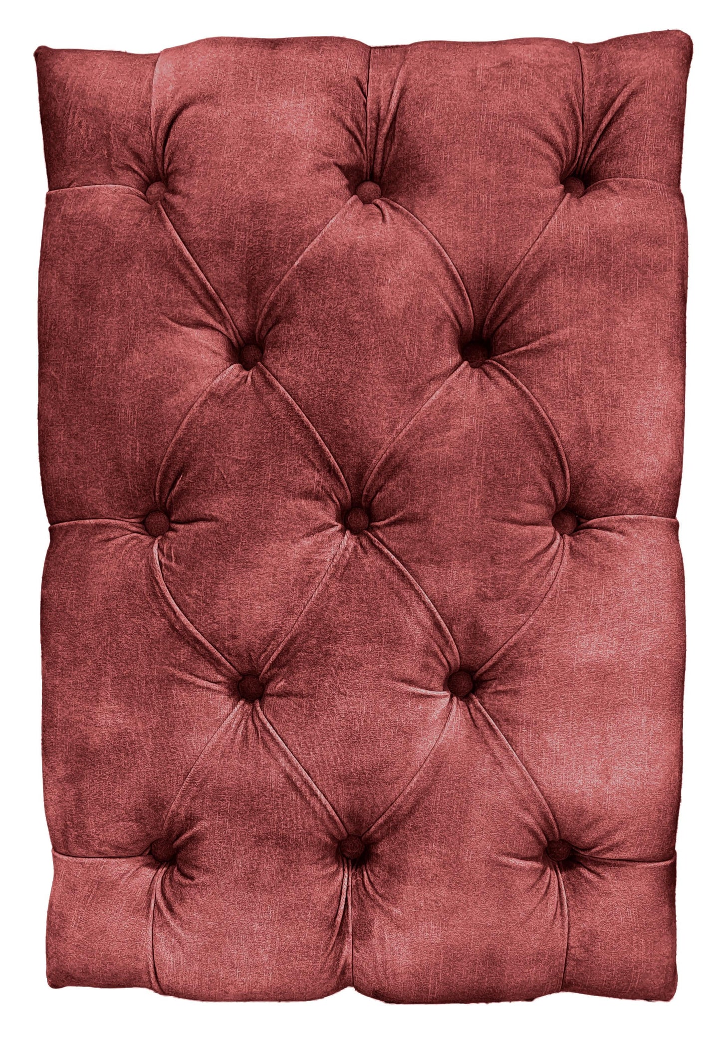 Chesterfield High Back Wing chair and stool - Presented In Luxury Oxblood Velvet - The Kensington